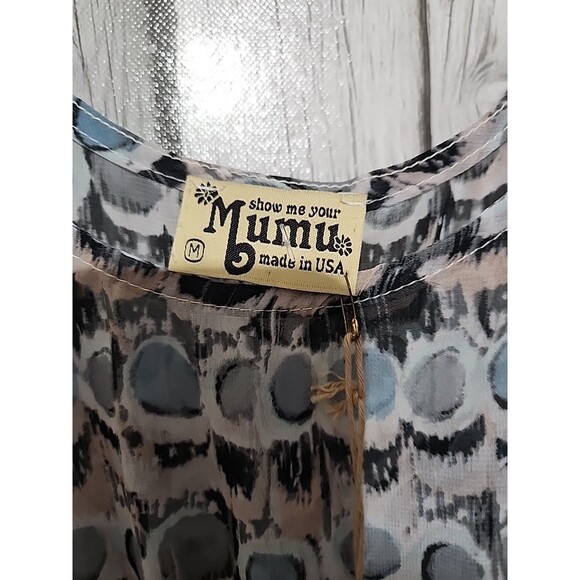 Show Me Your Mumu Dress Womens M Peacock Hi-Low Fairycore Whimsical Sheer New - Picture 7 of 9